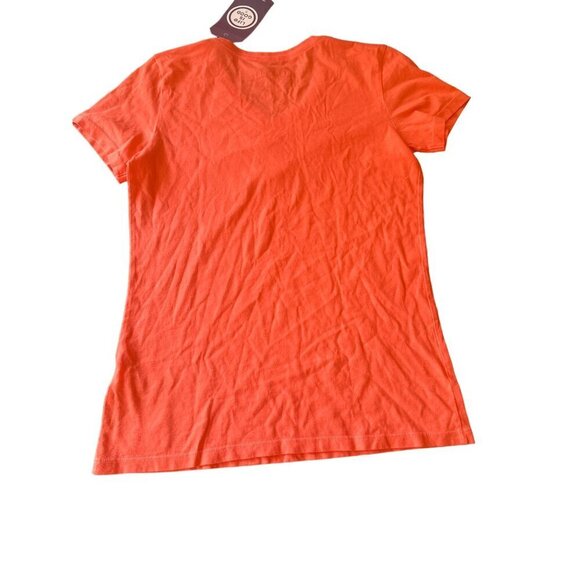 NWT Life is Good Pink V Neck Short Sleeve Life Isn't Easy T Shirt Size X Small - Picture 4 of 4